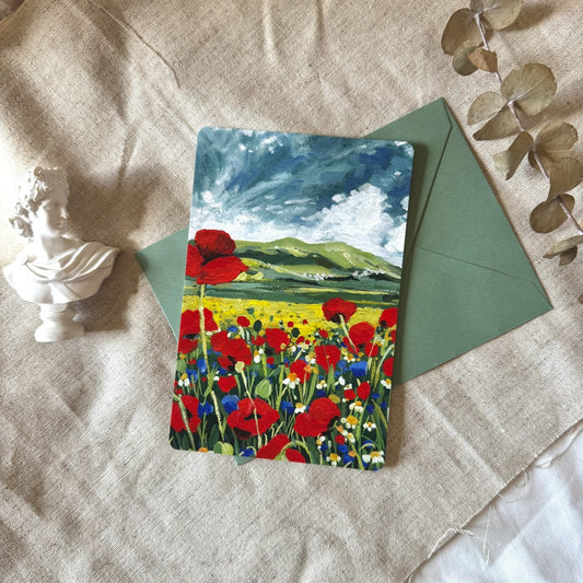 Poppies Under the Storm