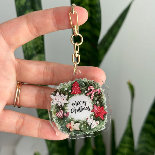 Christmas Wreath Keychain