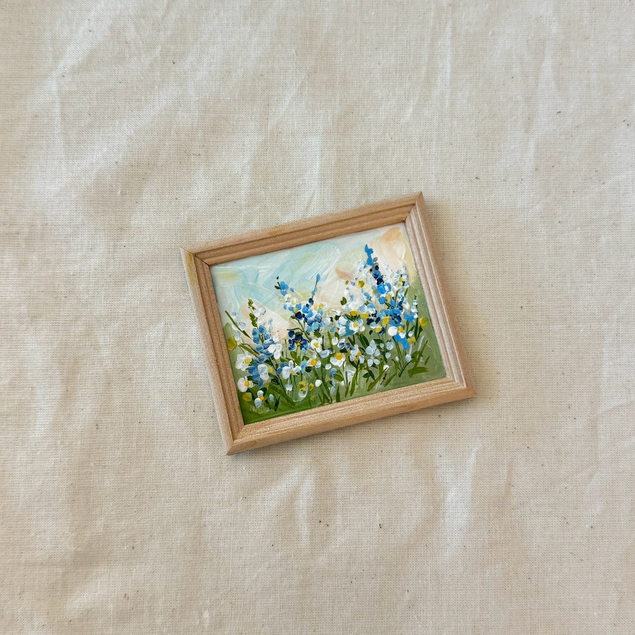 Flower Field with Wooden Frame