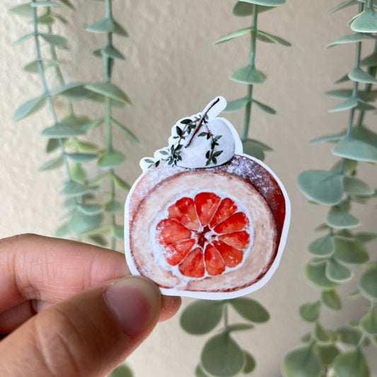 Orange Cake Vinyl Sticker
