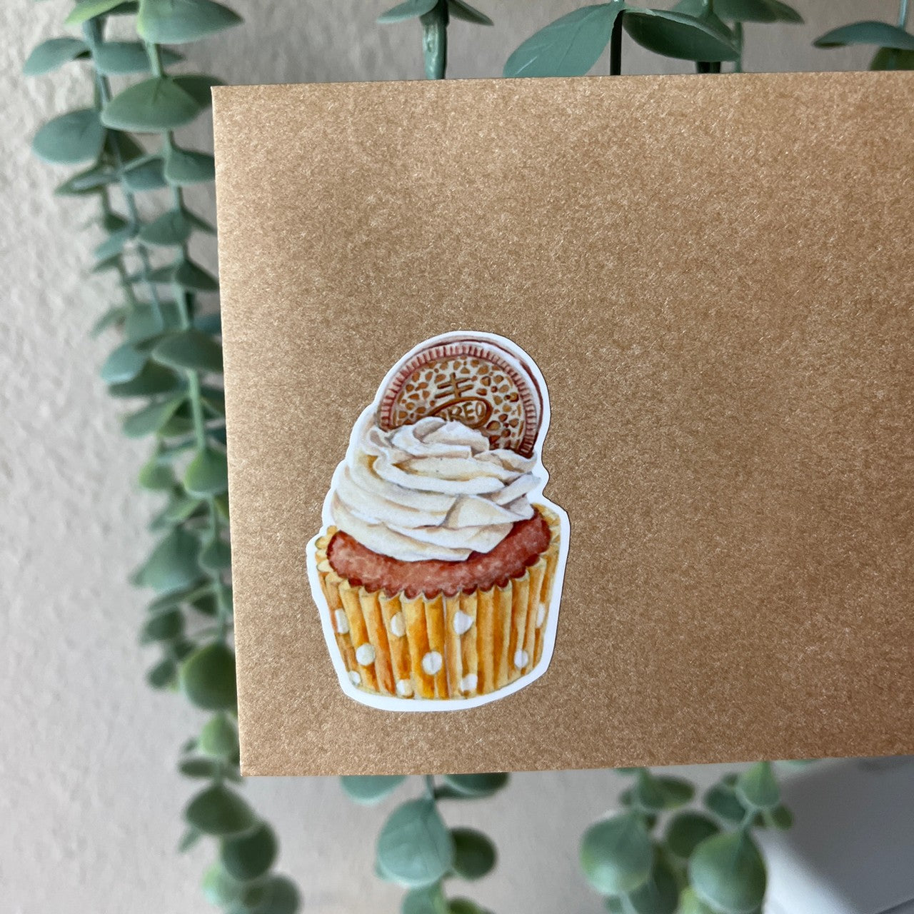 Vanilla Cupcake Vinyl Sticker