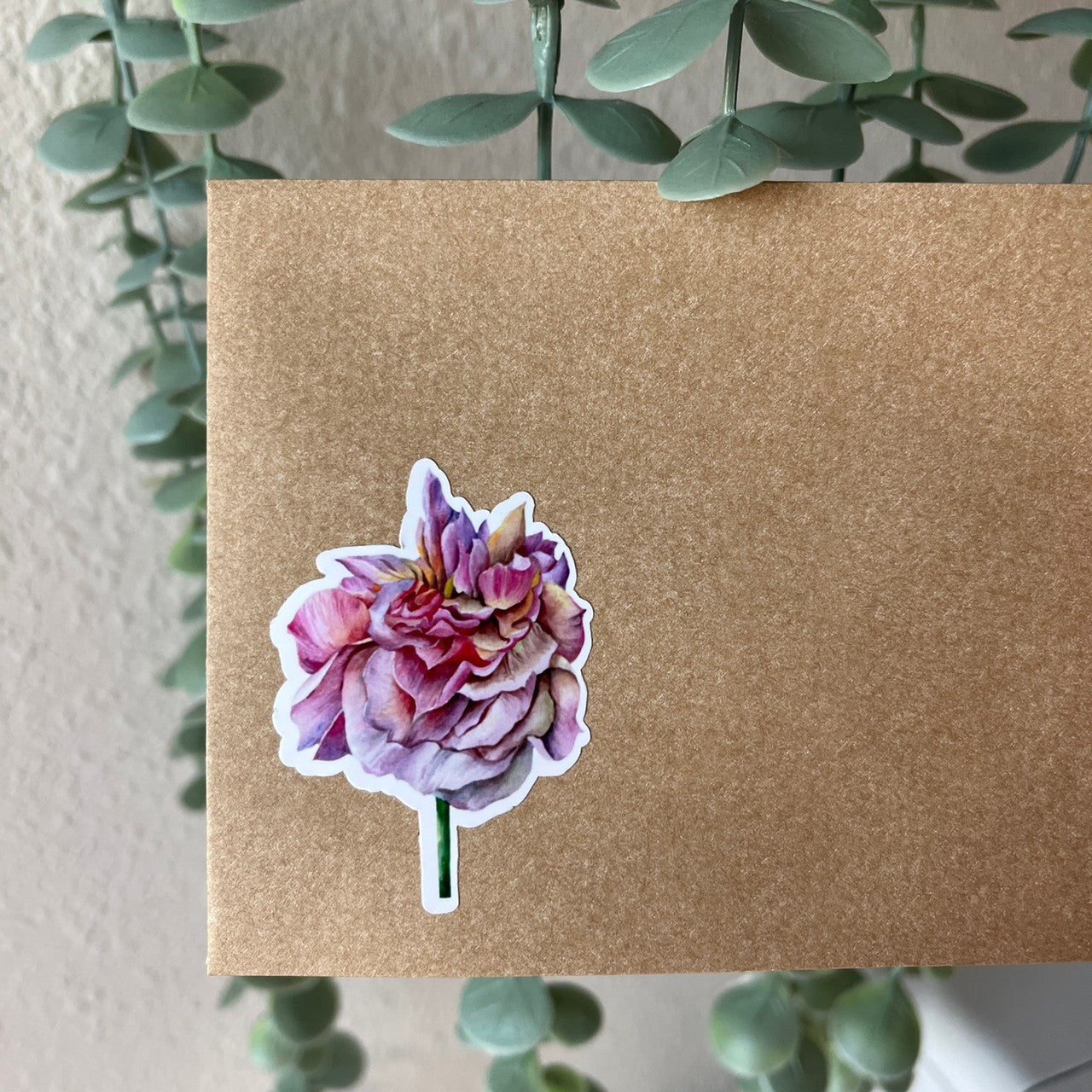 Pink Rose Vinyl Sticker