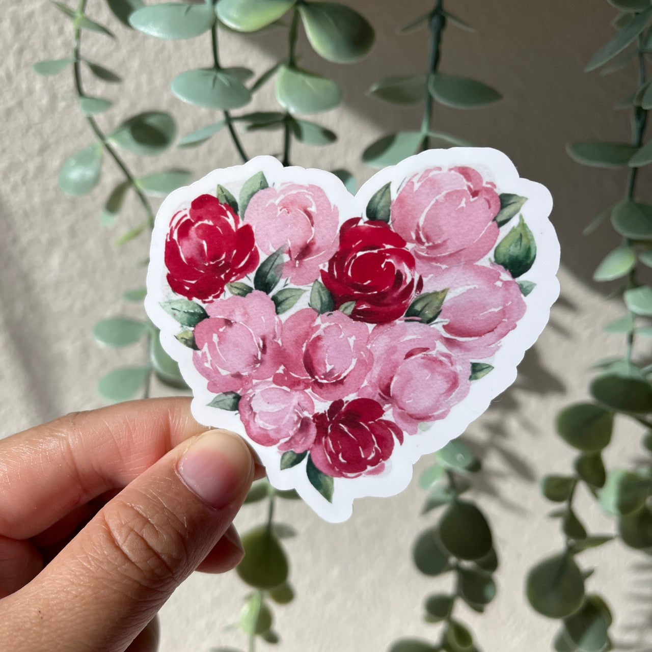 Rose Heart Vinyl Sticker