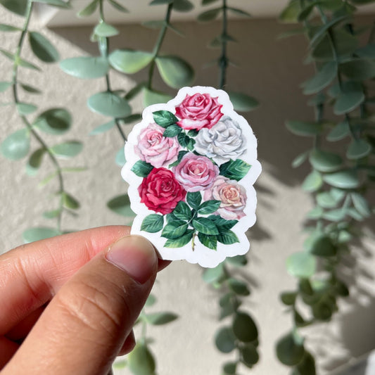 Rose Bouquet Vinyl Sticker