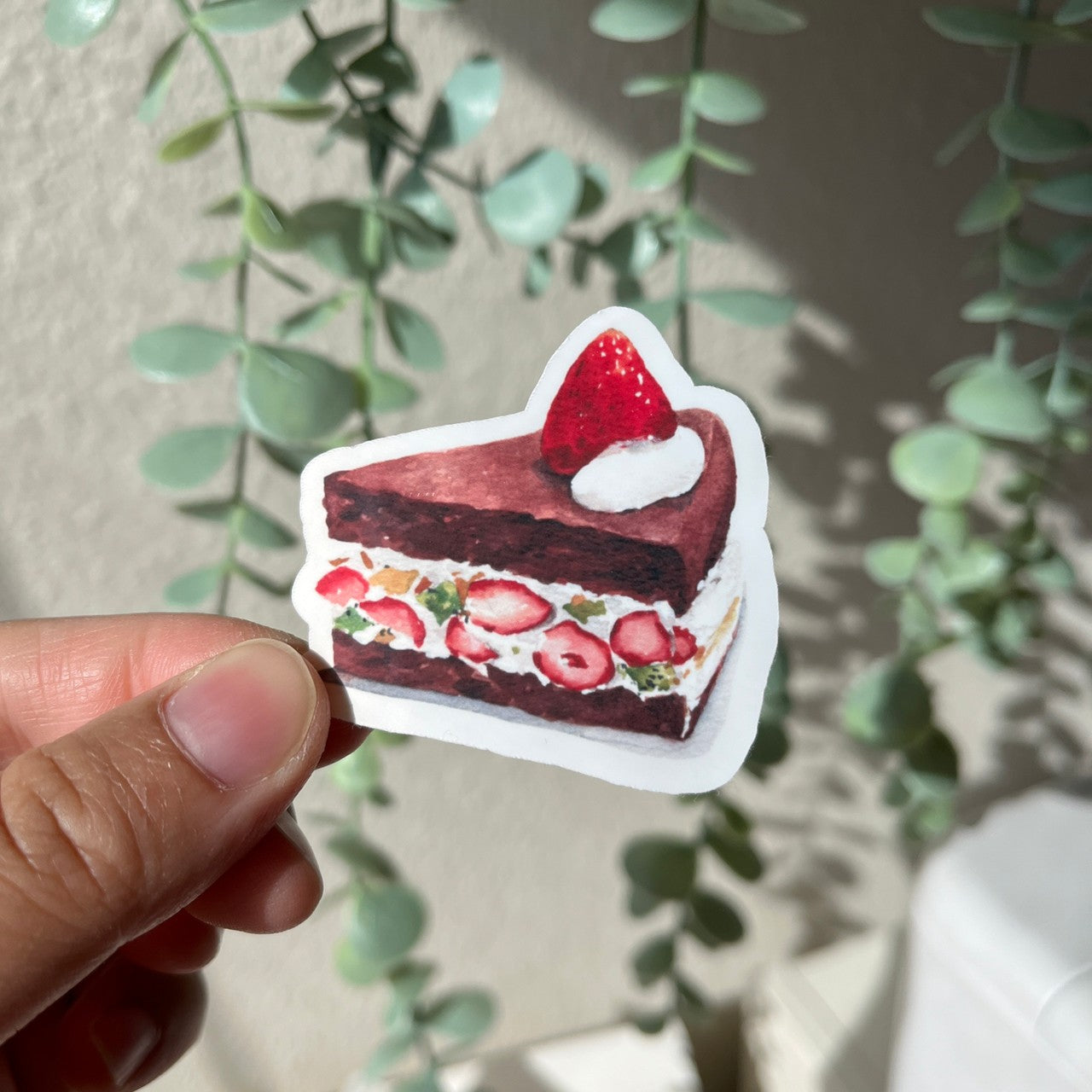 Strawberry Cake Vinyl Sticker