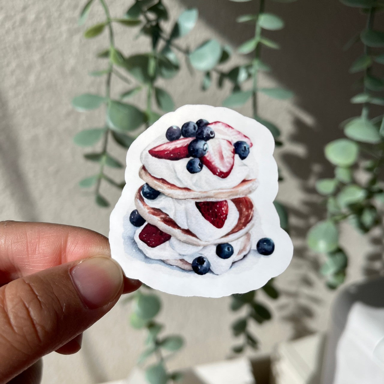 Blueberry Strawberry Pancake Vinyl Sticker