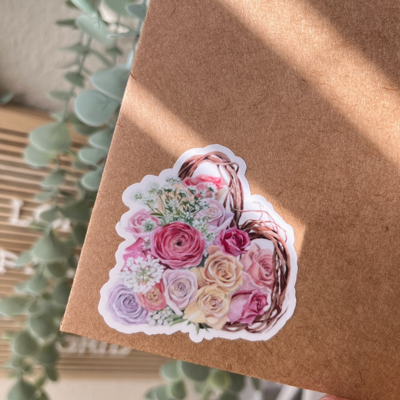 Rose Valentine Bouquet Vinyl Sticker