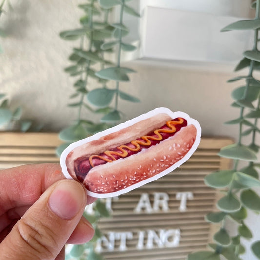 Hot Dog Vinyl Sticker
