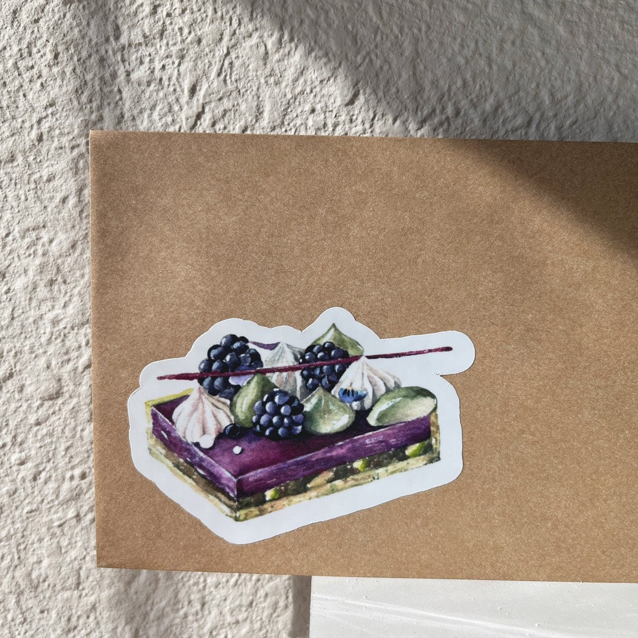 Blackberry Cake Dessert Vinyl Sticker