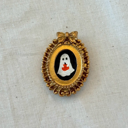 Ghost with Pumpkin - Mini