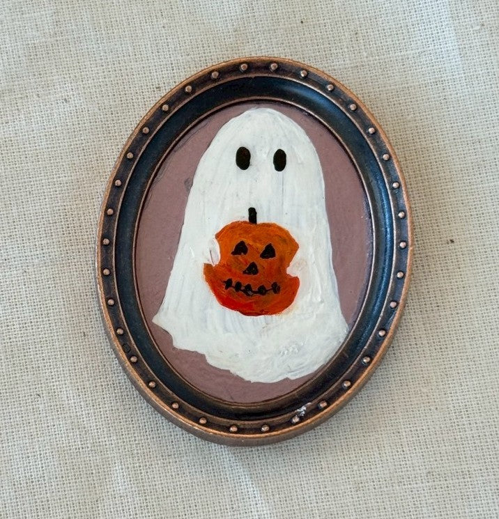 Ghost with Pumpkin - Small