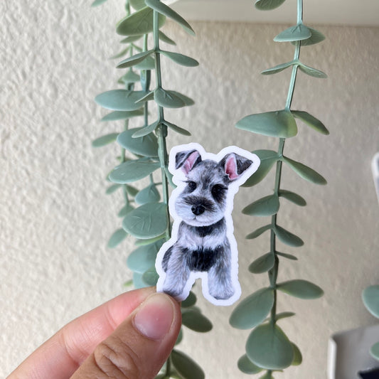 Schnauzer Puppy Dog Vinyl Sticker